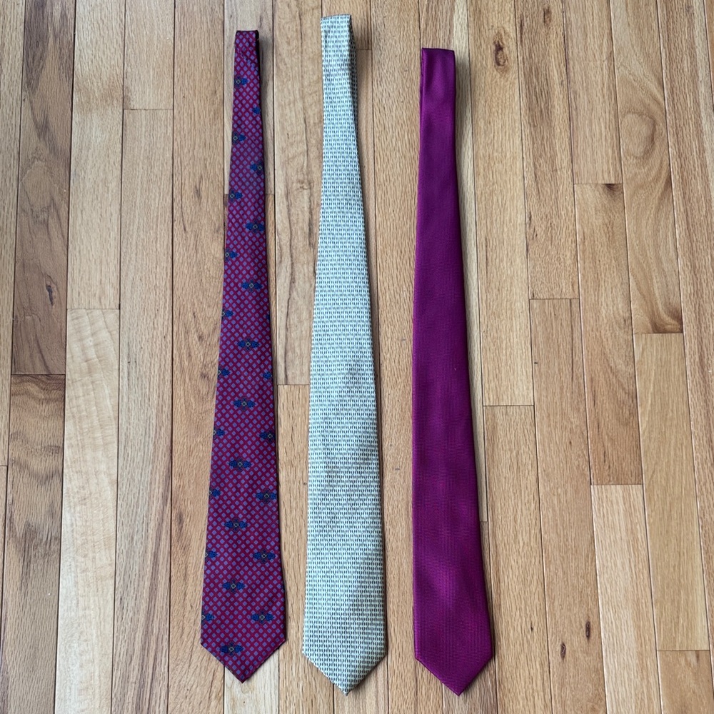 Adidas Men's Tie Set - Burgundy, Gold, and Purple